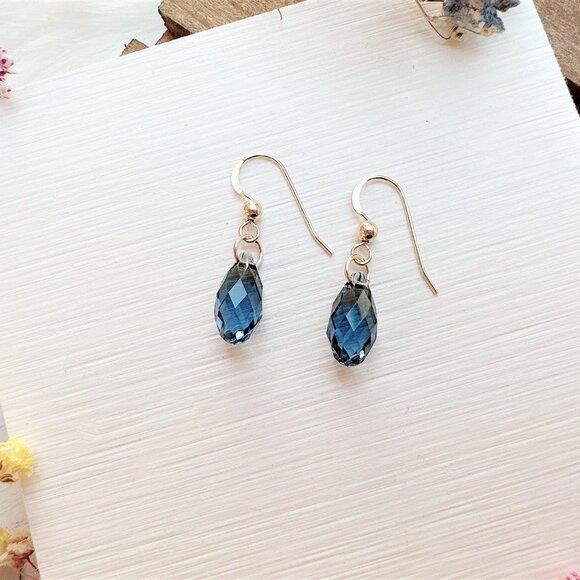 Crystal Briolette Earrings | Handmade in BC - Picture 2 of 3